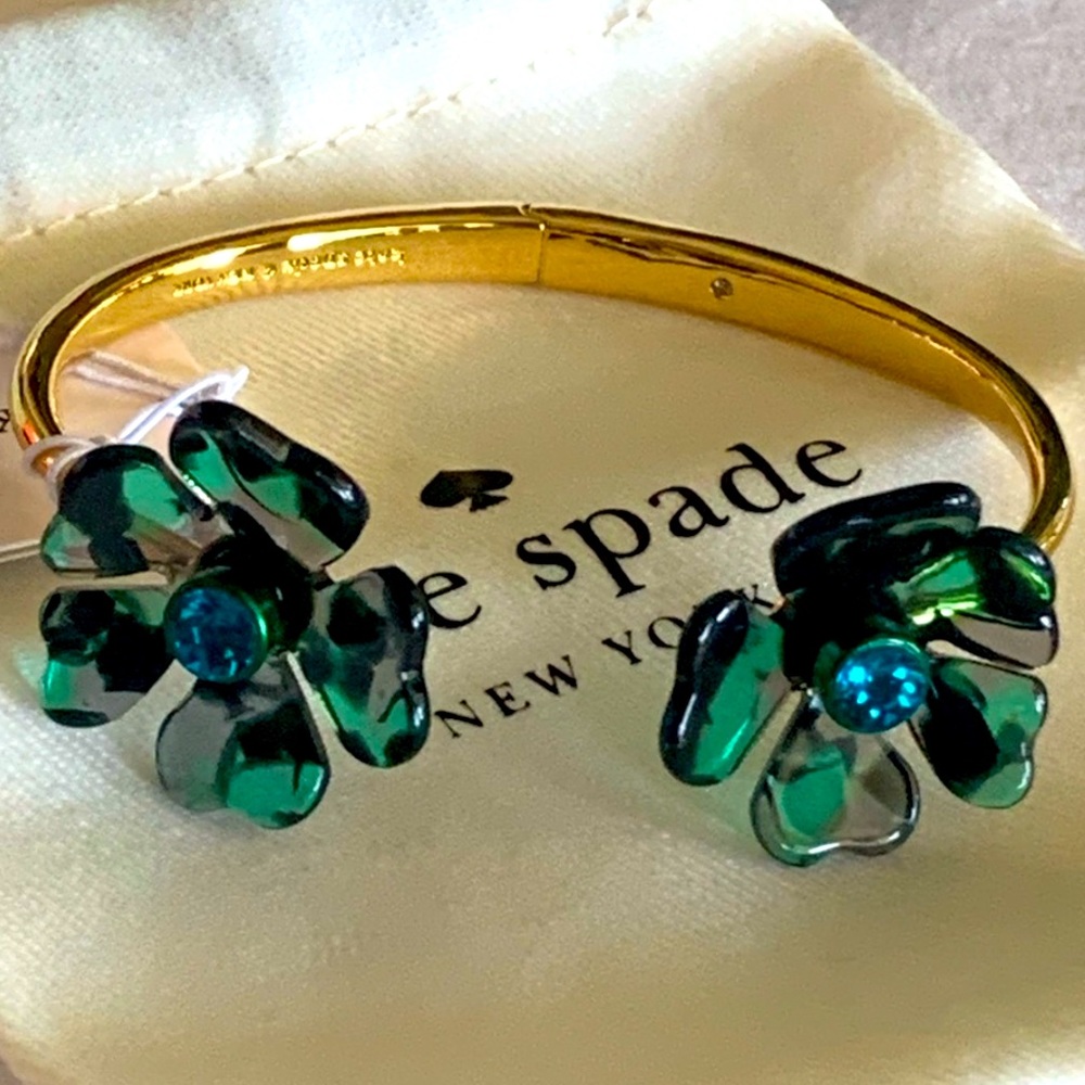 New Kate Spade petal pushers open hinged cuff - Picture 8 of 10